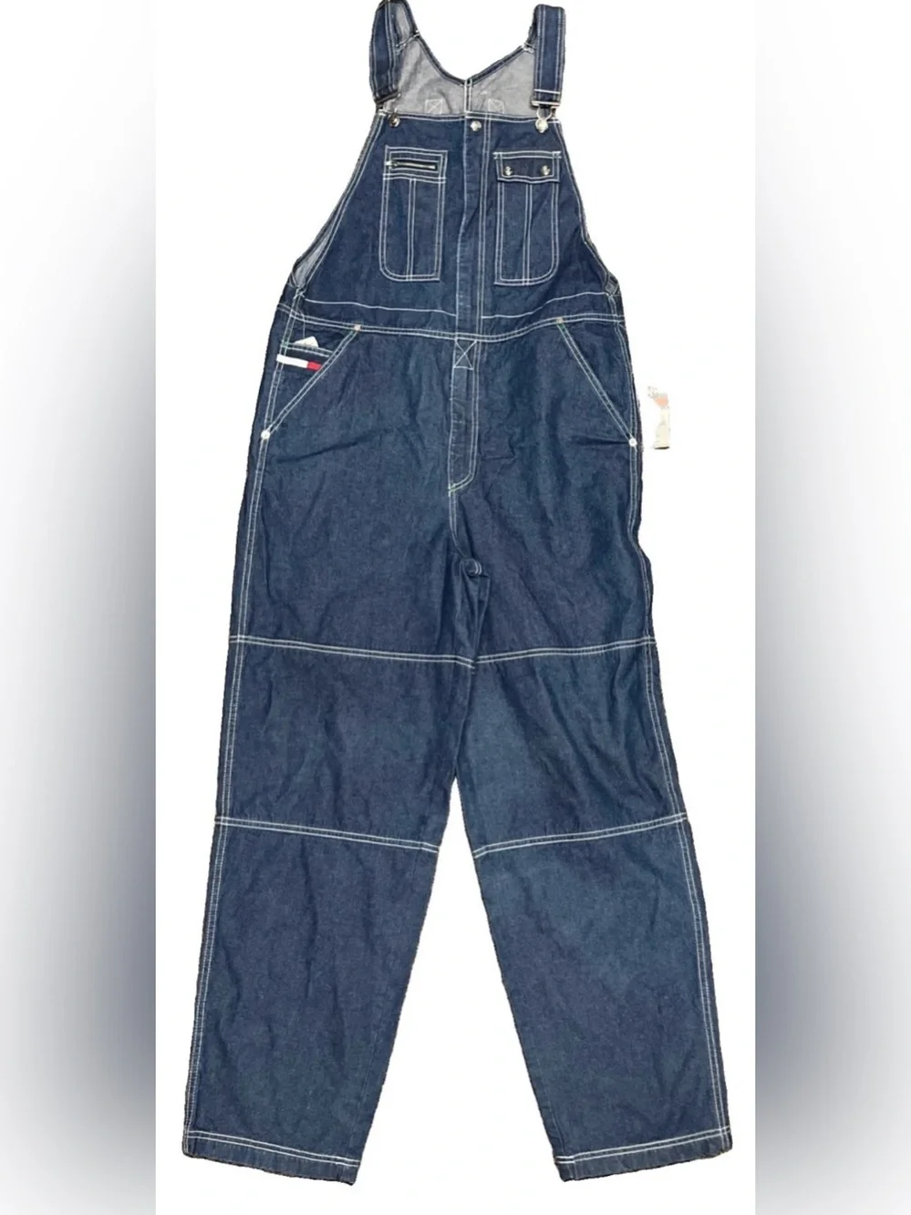 Vintage Tommy Hilfiger 90s Y2K carpenter overalls NWT Large Tall 100% Cotton